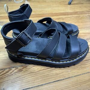Doc Dr Martens Blaire Quad 4-Strap Leather Chunky Sandals Shoes 10 Women EUR 42